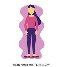 Mental Health Women Meditation Mindfullness Illustration Icon Flat Minimalis