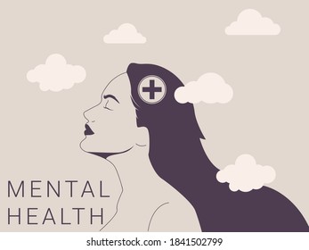 Mental health for women vector