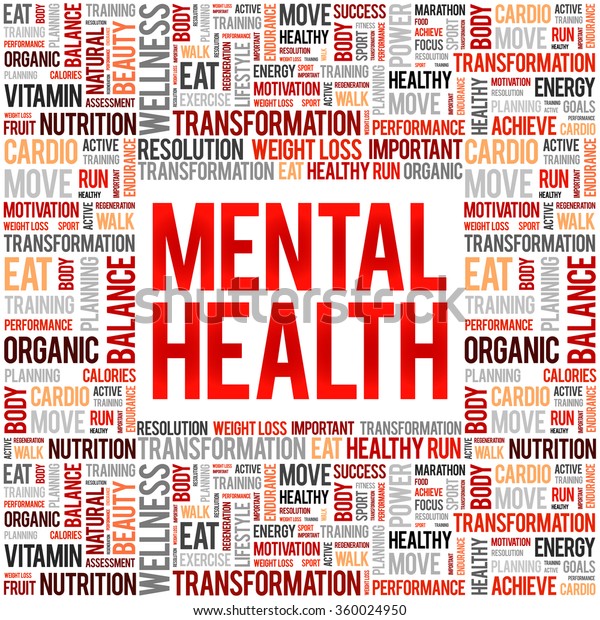 Mental Health Word Cloud Background Health Stock Vector (Royalty Free ...