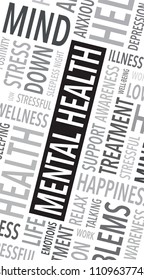 mental health words background