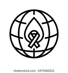 mental health world day line icon vector. mental health world day sign. isolated contour symbol black illustration