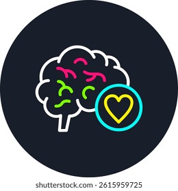 Mental Healthy Line Multi Colour Circle