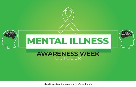 Mental Illness Awareness Week. background, banner, card, poster, template. Vector illustration.