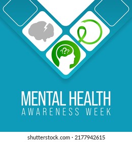 Mental Illness Awareness Week Observed Every Stock Vector (Royalty Free ...