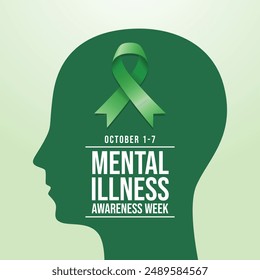 Mental Illness Awareness Week vector design template good for celebration usage. Mental Illness design. flat design. eps 10.