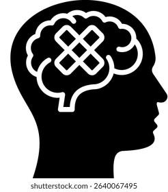 Mental Illness Icon Glyph Vector Illustration