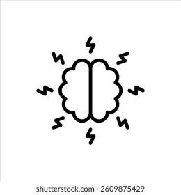 Mental Illness outline icon. depression black line illustration.