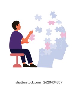 Mental illness Vector illustration which can easily modify or edit which can easily modify or edit

