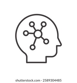 mental model icon isolated stroke in black color