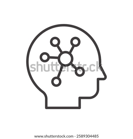 mental model icon isolated stroke in black color