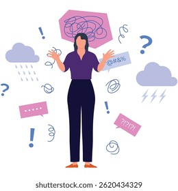 mental problems Vector illustration which can easily modify or edit which can easily modify or edit


