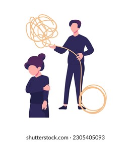 mental rigidity flat style illustration vector design