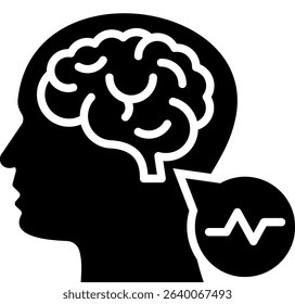 Mental State Icon Glyph Vector Illustration