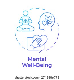 Mental wellbeing blue gradient