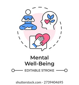 Mental wellbeing multi color