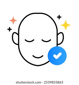 Mental Wellness Icon – A Balanced Landscape Representing Calmness and Mental Peace