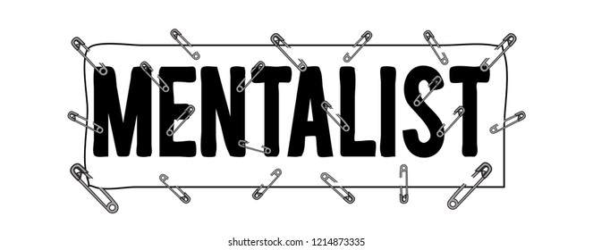 Mentalist patch, t shirt graphic design, vector artistic illustration graphic style, vector, poster, slogan.