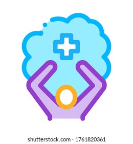 geistig gesunde Person Symbol Vektorgrafik. geistig gesunde Person unterschreibt. Illustration von Farbzeichen