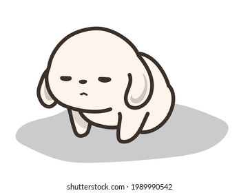 A mentally ill dog. A dog with no energy.