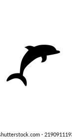 Mentawai, Indonesia. August 2022. Black dolphin vector.