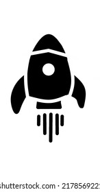 Mentawai, Indonesia. July 2022. rocket silhouette vector.