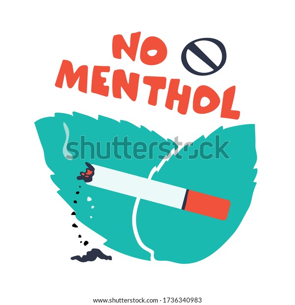 Menthol Cigarettes Banned No Smoking Warning Stock Vector Royalty Free 1736340983 Shutterstock 