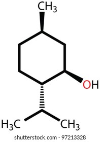 Menthol structural formula