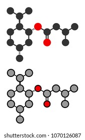 Menthyl isovalerate drug molecule.