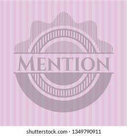 Mention badge with pink background