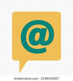 Mention or At Symbol in Notification Icon. eps 10.