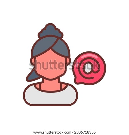 Mentions Filled Icons , Vector illustration