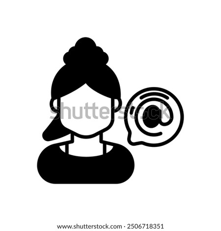 Mentions Glyph Icon, Vector illustration