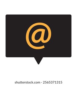 mentions icon, isolated communications outline icon in white background, perfect for website, blog, logo, graphic design, Mentions Icon Vector Illustration Eps10
