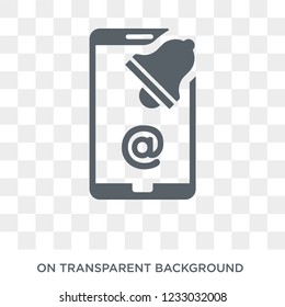 Mentions icon. Trendy flat vector Mentions icon on transparent background from Technology collection. 