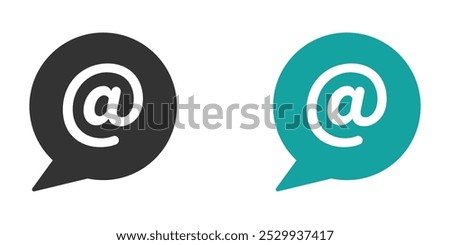 Mentions vector icons. Mentions vector concepts isolated on white background