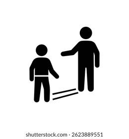 Mentor Behind Person Showing Path Ahead Icon - Outline Fill