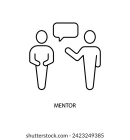 mentor concept line icon. Simple element illustration. mentor concept outline symbol design.