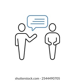 mentor concept line icon. Simple element illustration. mentor concept outline symbol design.