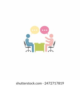 Mentor guidance coach for business executive. Mentoring, personal guidance, online teaching, counselor, one to one coaching, group discussion and seminar. Psychiatrist counselling. Pictogram.