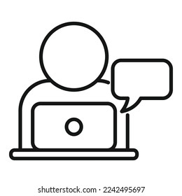 Mentor help icon outline vector. Training employee. Team goal