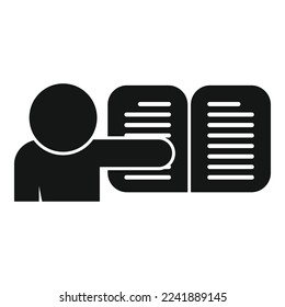 Mentor help icon simple vector. Training employee. Team goal
