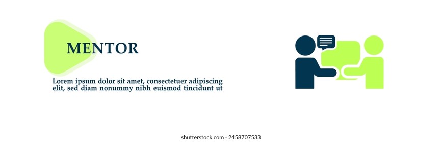 Mentor icon for background presentation, infographics, promotion or web banner graphics. 