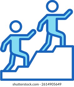Mentor Icon Blue Vector Illustration