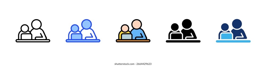 Coleção De Ícones Do Mentor Com Vários Estilos