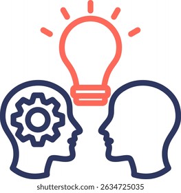 Mentor Icon Line Color Vector Illustration