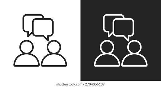 Icono De Mentor En Versión De Línea Sobre Fondo Blanco Y Negro