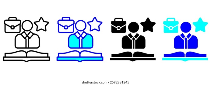 Mentor Icon Set Multiple Style Collection
