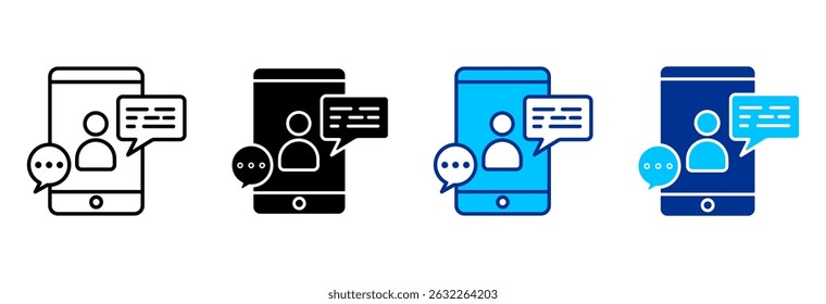 Mentor Icon Set Multiple Style Vector Illustration