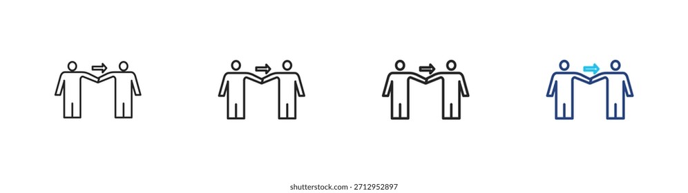 Conjunto de iconos de mentor esbozo de ilustraciones de concepto de Vector
