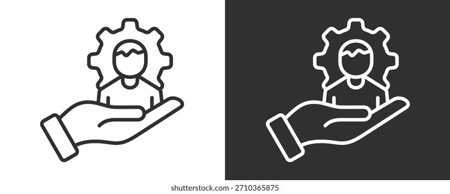 Conjunto De Iconos De Mentor Colección De Vector Aislada En Blanco Y Negro